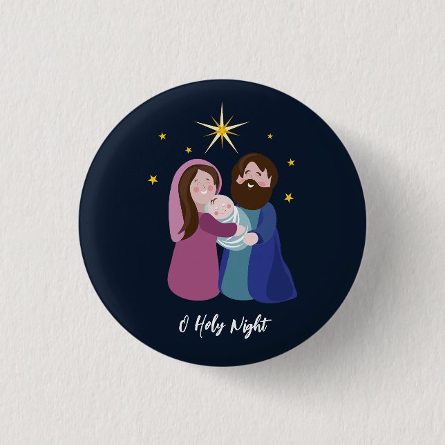 Badge Rond 2,50 Cm Nativité Noël (Devant)