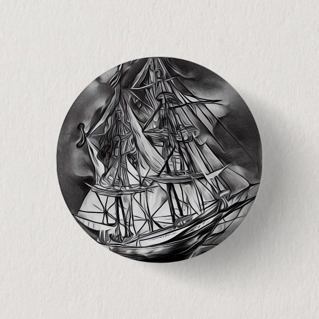 Badge Rond 2,50 Cm navire (Devant)