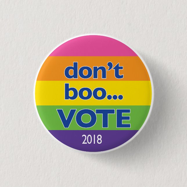 Badge Rond 2,50 Cm Ne huez pas… le bouton de VOTE (Devant)