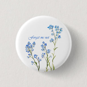 Badge Rond 2,50 Cm Ne m'oubliez pas Fleur de jardin personnalisée à l