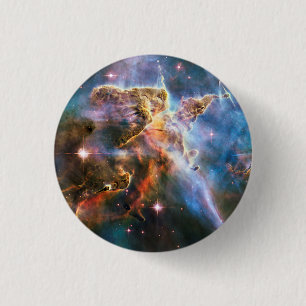 Badge Rond 2,50 Cm nébuleuse de galaxie spatiale. étoiles Univers Hub