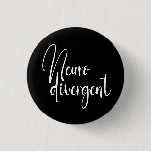 Badge Rond 2,50 Cm Neurodivergent   Sensibilisation à la diversité ne