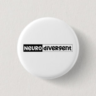 Badge Rond 2,50 Cm Neurodivergent   Sensibilisation à la diversité ne