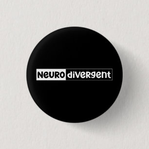 Badge Rond 2,50 Cm Neurodivergent   Sensibilisation à la diversité ne