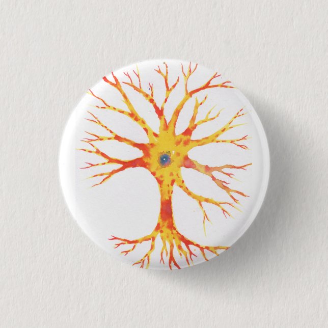 Badge Rond 2,50 Cm Neuron (Devant)