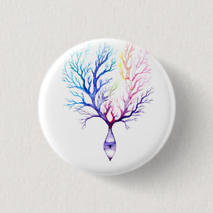 Badge Rond 2,50 Cm neurone coloré Purkinje