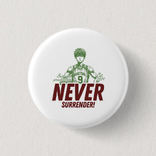 Badge Rond 2,50 Cm Never Surrender Anime Basketball