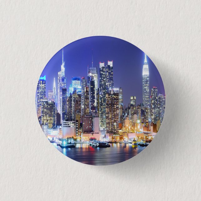 Badge Rond 2,50 Cm New York (Devant)