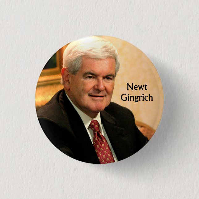Badge Rond 2,50 Cm Newt Gingrich (Devant)