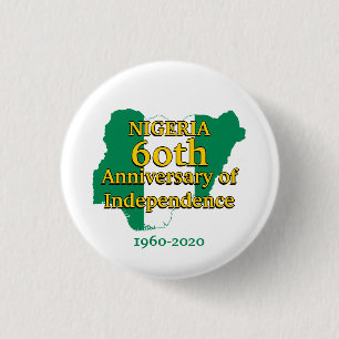 Badge Rond 2,50 Cm NIGERIA 60e anniversaire de l'indépendance