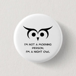 Badge Rond 2,50 Cm Night Owl