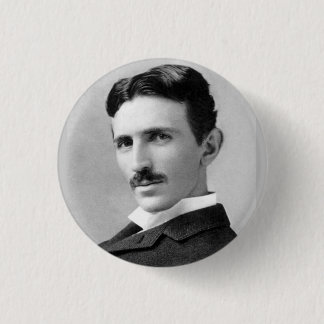 Badge Rond 2,50 Cm Nikola Tesla