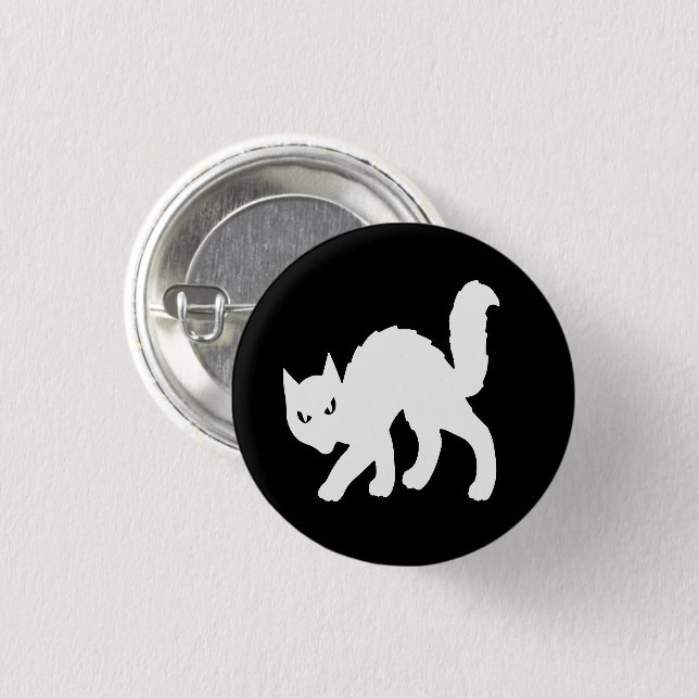 BADGE ROND 2,50 CM NIP CAT GOTHIQUE (Devant & derrière)