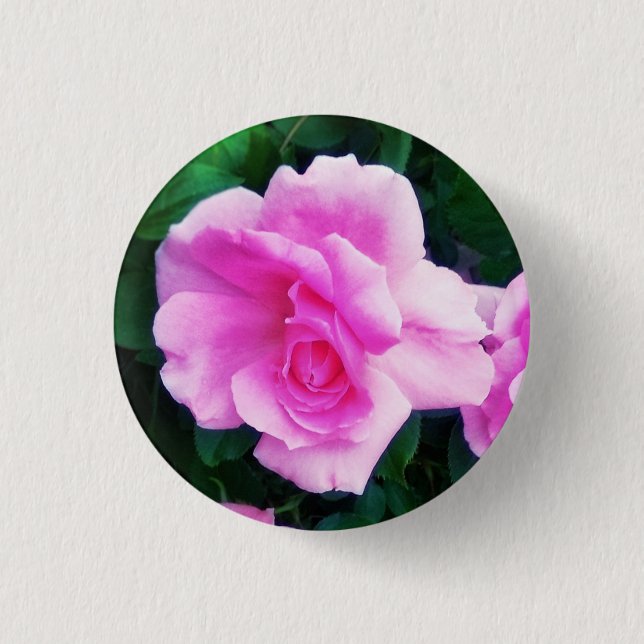 Badge Rond 2,50 Cm NIP rose (Devant)