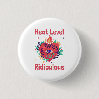 Badge Rond 2,50 Cm Niveau de Chaleur Ridicule Amateur de Curry