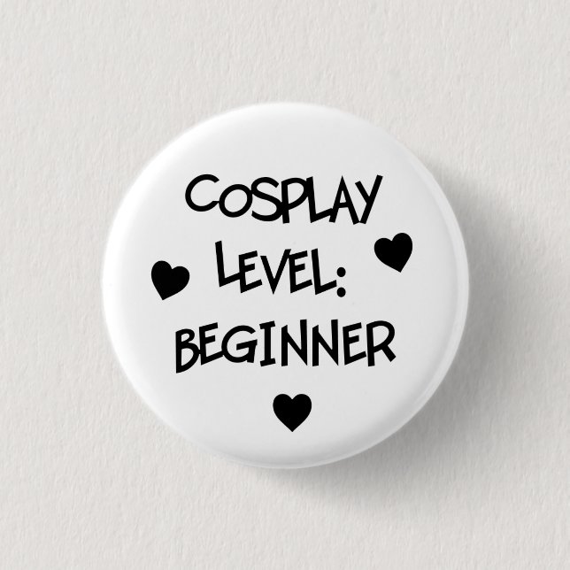 Badge Rond 2,50 Cm Niveau de Cosplay : Bouton de débutant (Devant)