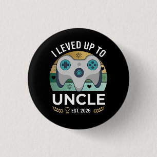Badge Rond 2,50 Cm Niveau Supérieur à Oncle Grossesse Promu