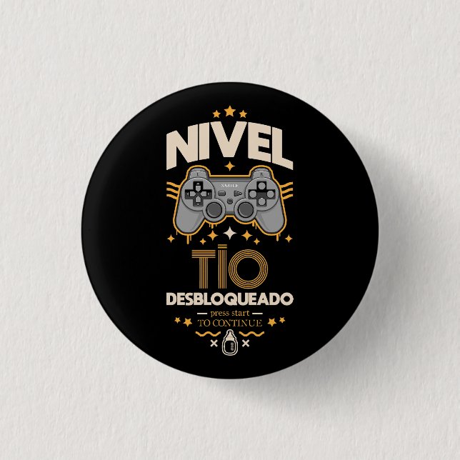 Badge Rond 2,50 Cm Nivel tio desbloqueado (Devant)
