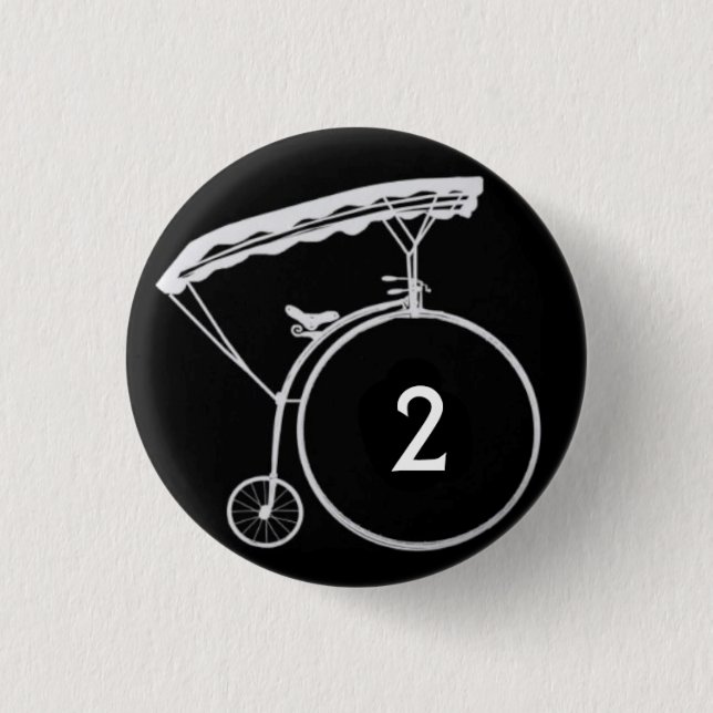 Badge Rond 2,50 Cm No 2 Insigne inverse (Devant)