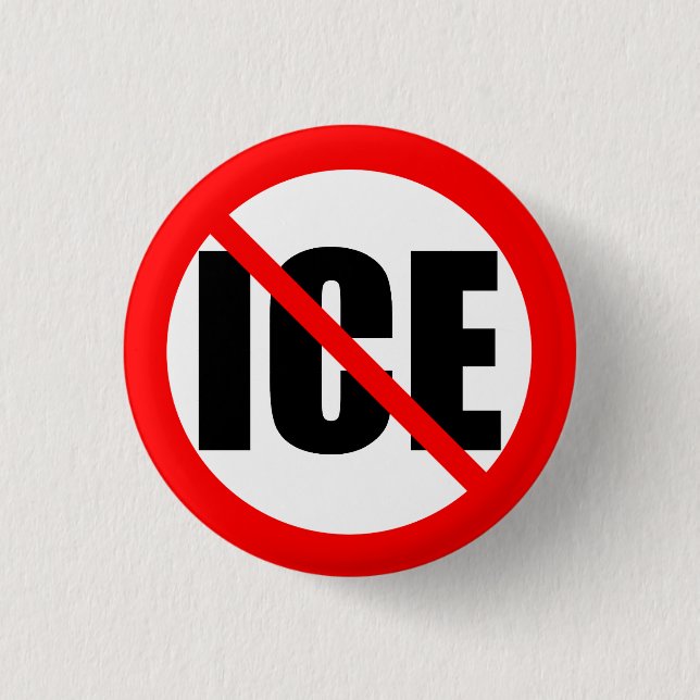 Badge Rond 2,50 Cm "NO ICE" protest (Devant)