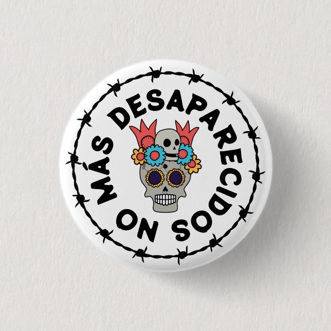 Badge Rond 2,50 Cm No Más Desaparecidos (skull) (Devant)