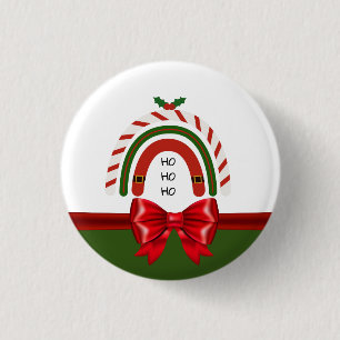 Badge Rond 2,50 Cm Noël Arc-en-ciel laissez neiger