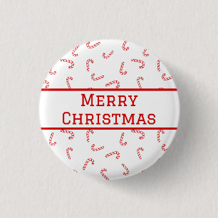 Badge Rond 2,50 Cm Noël Canne de Bonbons Personnalisée