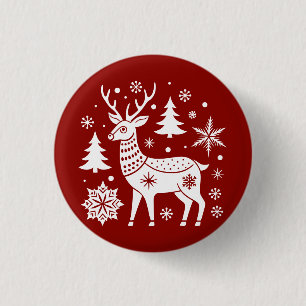 Badge Rond 2,50 Cm Noël de la saison de vacances thème cadeau
