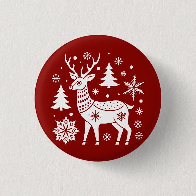 Badge Rond 2,50 Cm Noël de la saison de vacances thème cadeau (Devant)