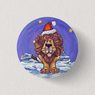 Badge Rond 2,50 Cm Noël de lion