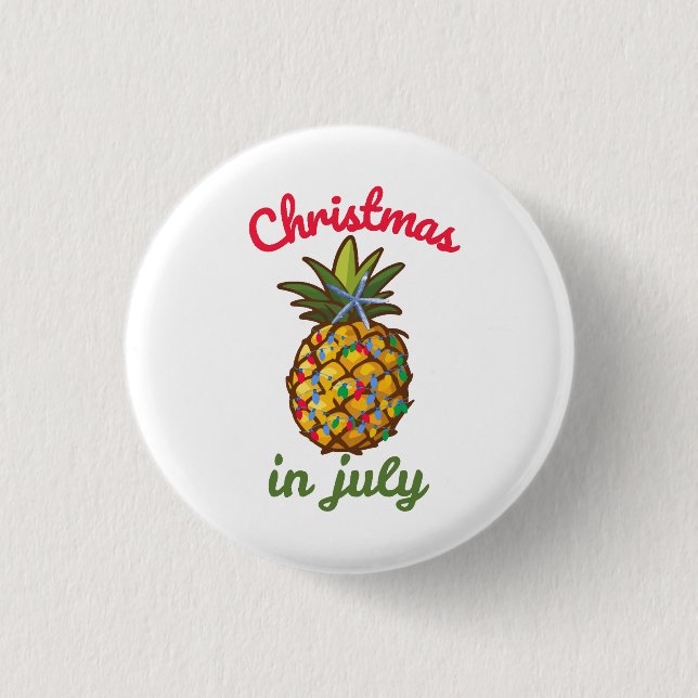 Badge Rond 2,50 Cm Noël en juillet (Devant)