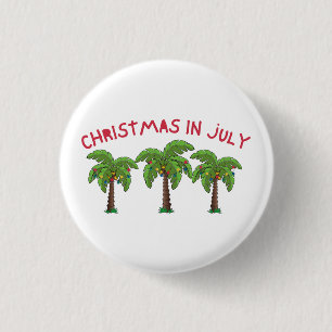 Badge Rond 2,50 Cm Noël en juillet
