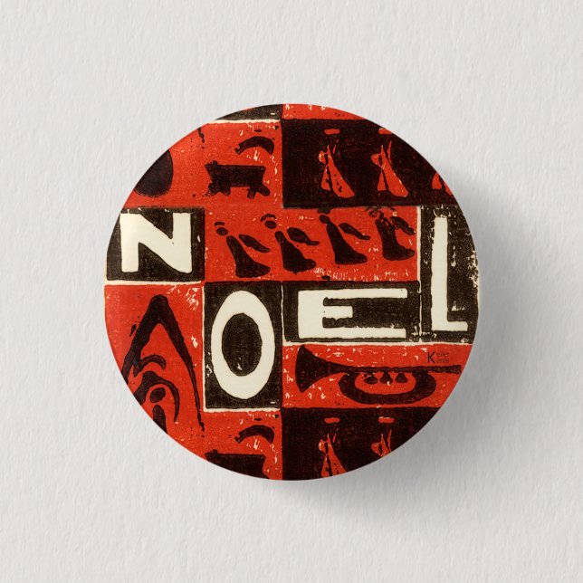 Badge Rond 2,50 Cm Noel Red (Devant)