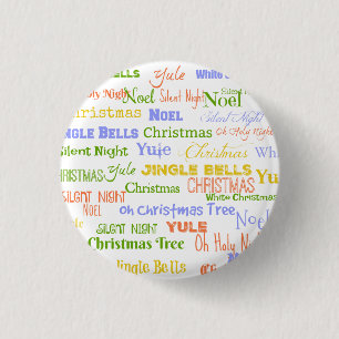 Badge Rond 2,50 Cm Noel Song Titres de Noël et de Noël