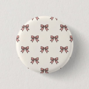 Badge Rond 2,50 Cm Nœuds de ruban rose poussiéreux pour anniversaire 