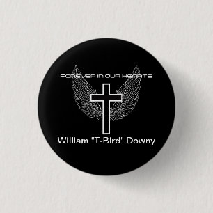 Badge Rond 2,50 Cm Noir classique pour toujours dans notre coeur