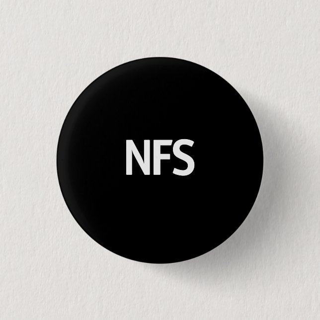 Badge Rond 2,50 Cm Noir NFS (Devant)