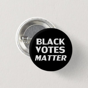 Badge Rond 2,50 Cm noir vote matière - noir blanc bouton