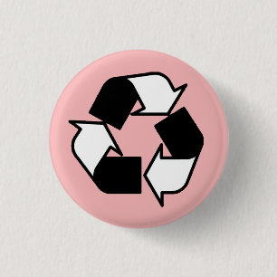 Badge Rond 2,50 Cm Noirs et blancs roses réutilisent le bouton de