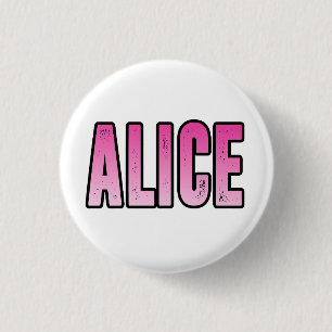 Badge Rond 2,50 Cm Nom Alice