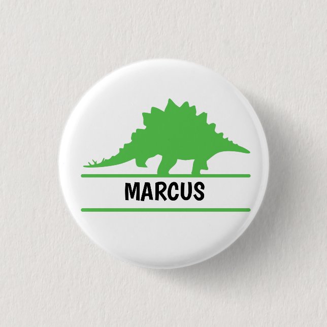 Badge Rond 2,50 Cm Nom de dinosaure (Devant)
