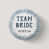 Nom de l'équipe de mariée Paillettes Bleu Paon