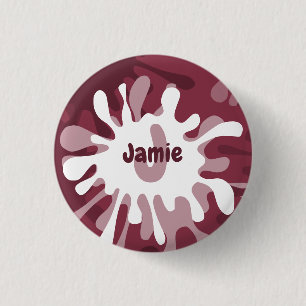 Badge Rond 2,50 Cm Nom de peinture Abstrait amusant