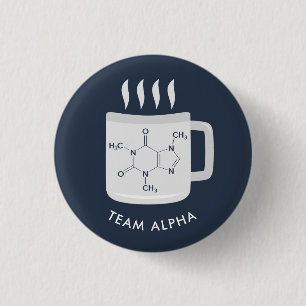 Badge Rond 2,50 Cm Nom du personnel du laboratoire de chimie personna