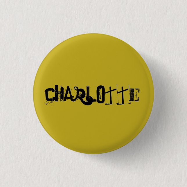 Badge Rond 2,50 Cm Nom f génial de caractère de noir d'orphelin de (Devant)