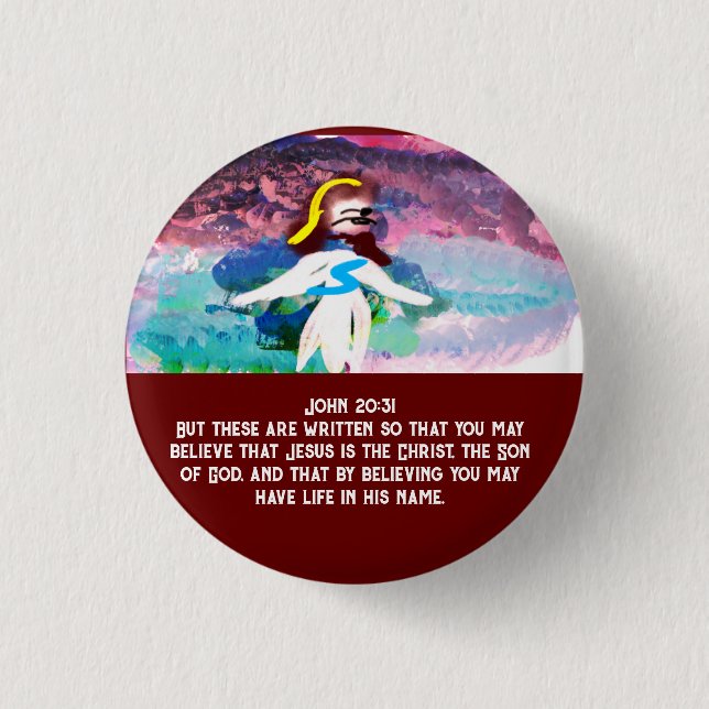 Badge Rond 2,50 Cm Nom Jésus (Devant)
