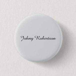 Badge Rond 2,50 Cm Nom manuscrit élégant professionnel moderne
