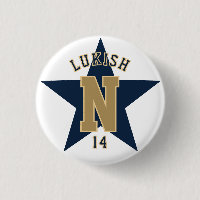 Nom Numéro Star Navy Blue and Gold Veteran