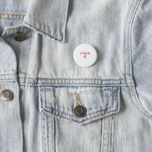 Badge Rond 2,50 Cm Nom personnalisé Logo classique rouge noir Marque