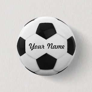 Badge Rond 2,50 Cm Nom personnalisé par ballon de football